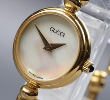 Orologio Donna Nuovo Batt [Quasi Come Nuovo] Gucci 2700.2.L 20mm Quadrante Conchiglia Bracciale Oro Qz