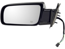955-1157 Driver Side Power Door Mirror - Heated / Folding Small, black
