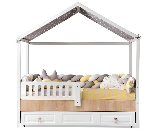 Bettrahmen Perfekte Kinderbett Kinderzimmer Bettgestelle Helles Holz-image