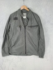 G Star Raw Jacket Mens XL Gray Hamzer Nylon Biker Overshirt LS Lightweight