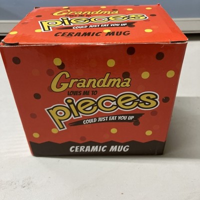 Grandma Loves me to Pieces Coffee Mug Cup Ceramic NIB