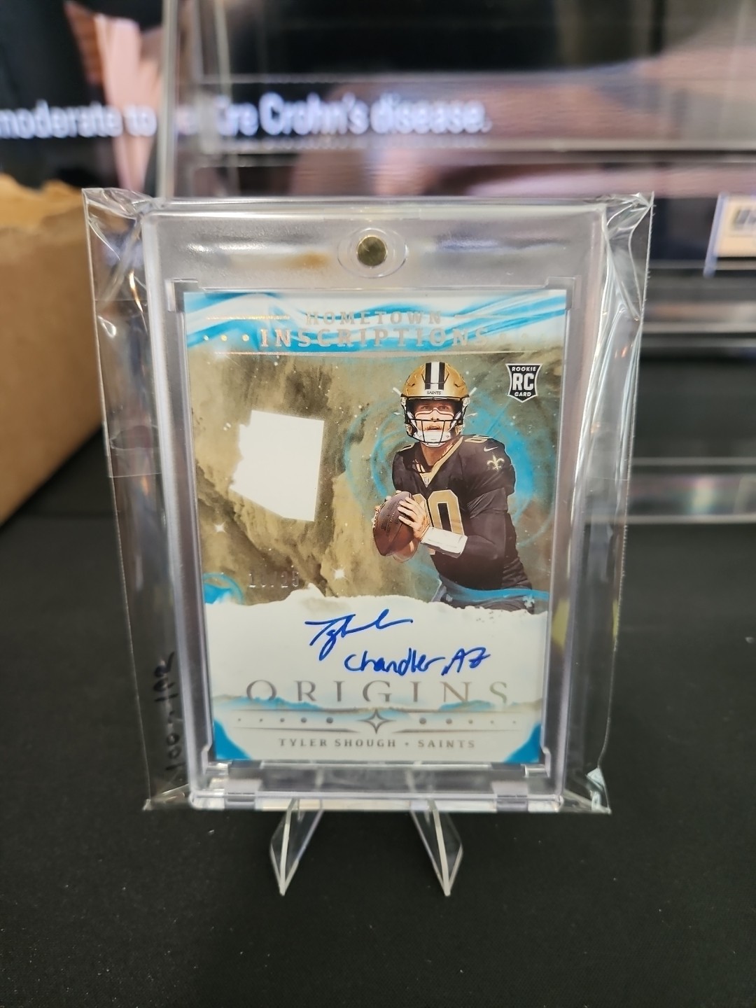 2025 Panini Origins - Rookie Auto Tyler Shough #RA-TSH Turquoise /25 (AU, RC)