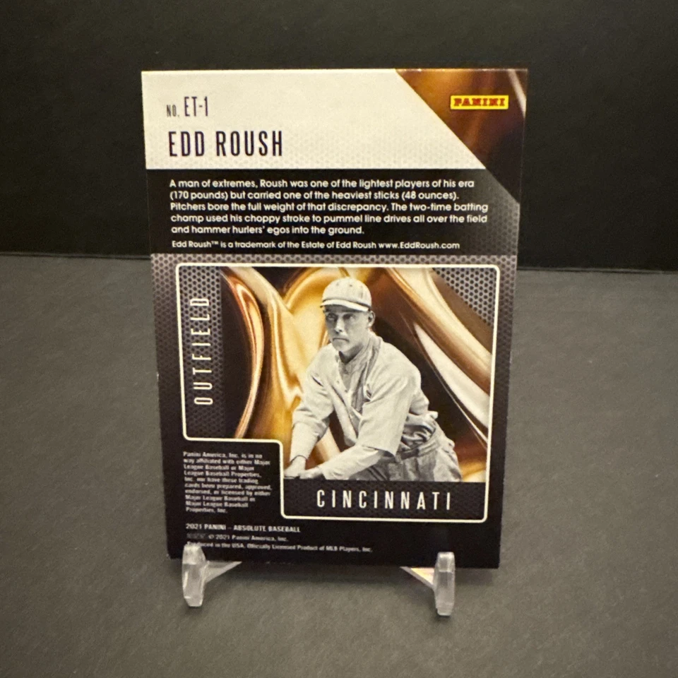 Panini Absolute Extreme Team 2021 #et-1 Edd Roush excelente/casi nuevo Foto 2 de 2