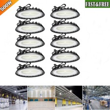 10 Pack 500W UFO Led High Bay Light Industrial Commercial Warehouse Shop Light