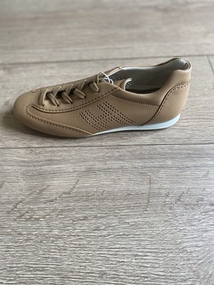 Hogan Olympia Donna H Bucala Damen Sneaker Beige Leder Größe 3 EU 36