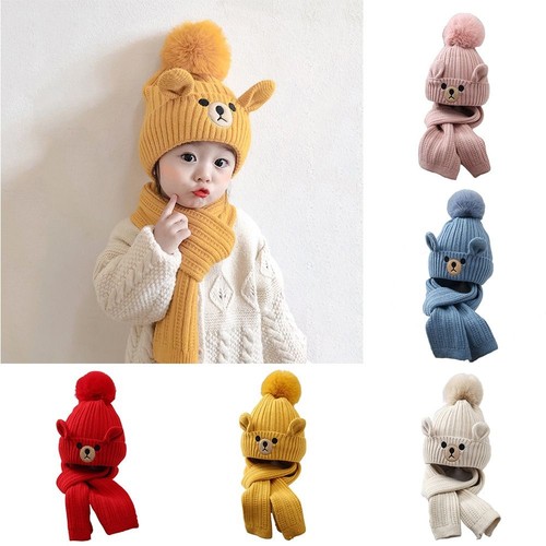 Cloth Accessories Wool Crotch Beanie Plush Ball Solid Neckerchief Girls