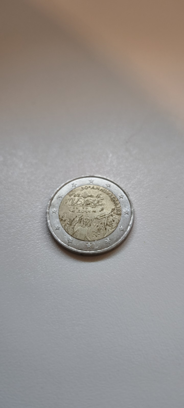 Pièce 2 euro commémorative FRANCE  Fête de la musique 2011