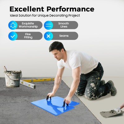 4Pcs Concrete Texturing Stamping Floor Cement Stamps Mold Mats Sets 24*24 Inch