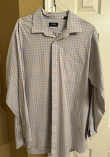 Chaps Comfort Stretch Long Sleeve Plaid Shirt - Tall Fit - 18 1/2 - 36/37