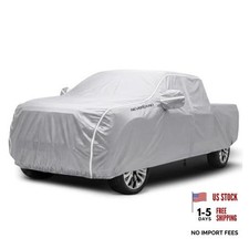 Car Cover Waterproof Heavy Duty All Fit Truck Length 210-230 inch Silver
