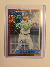2025 Topps Update RC Edgar Quero Auto 002/299 35th Anniversary Chrome Chicago...