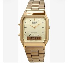 Excellent Casio Watch AQ230 Gold Waterproof Working