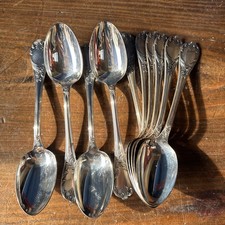 CHRISTOFLE 10 Cuillères à soupe  en métal argenté modèle marly