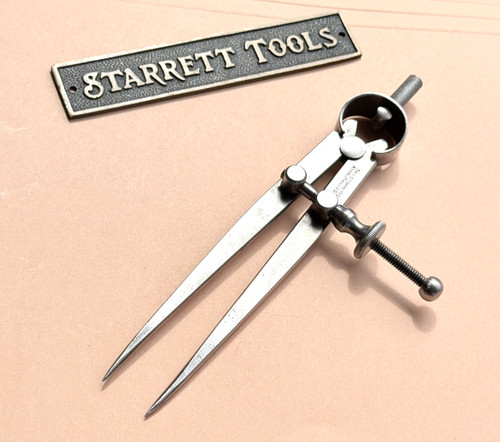STARRETT No. 83A-4  Dividers with Flat Legs;  4.0” Size & Capacity. USA Made!!