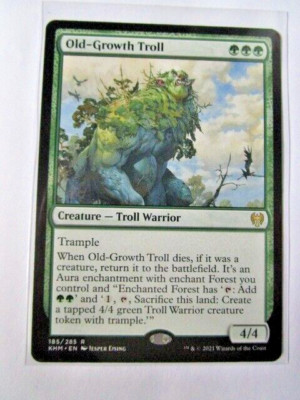 MTG Old-Growth Troll 185/285 KHM Kaldheim Rare Near Mint Pack Fresh!!