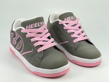 Heelys Propel 2.0 Kids Shoes Youth Size 6 Gray Pink Skate Roller Sneakers