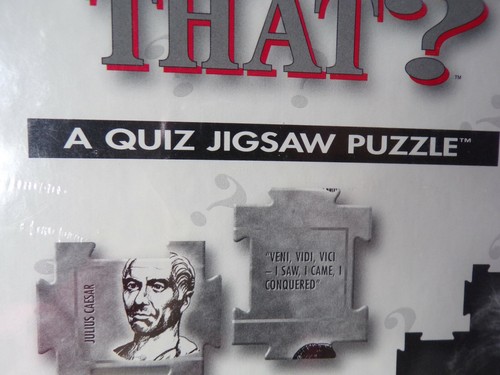 Vintage NEW SEALED “Who Said That? 252 Piece Quiz Jigsaw Puzzle Buffalo Game JFK - Picture 6 of 7
