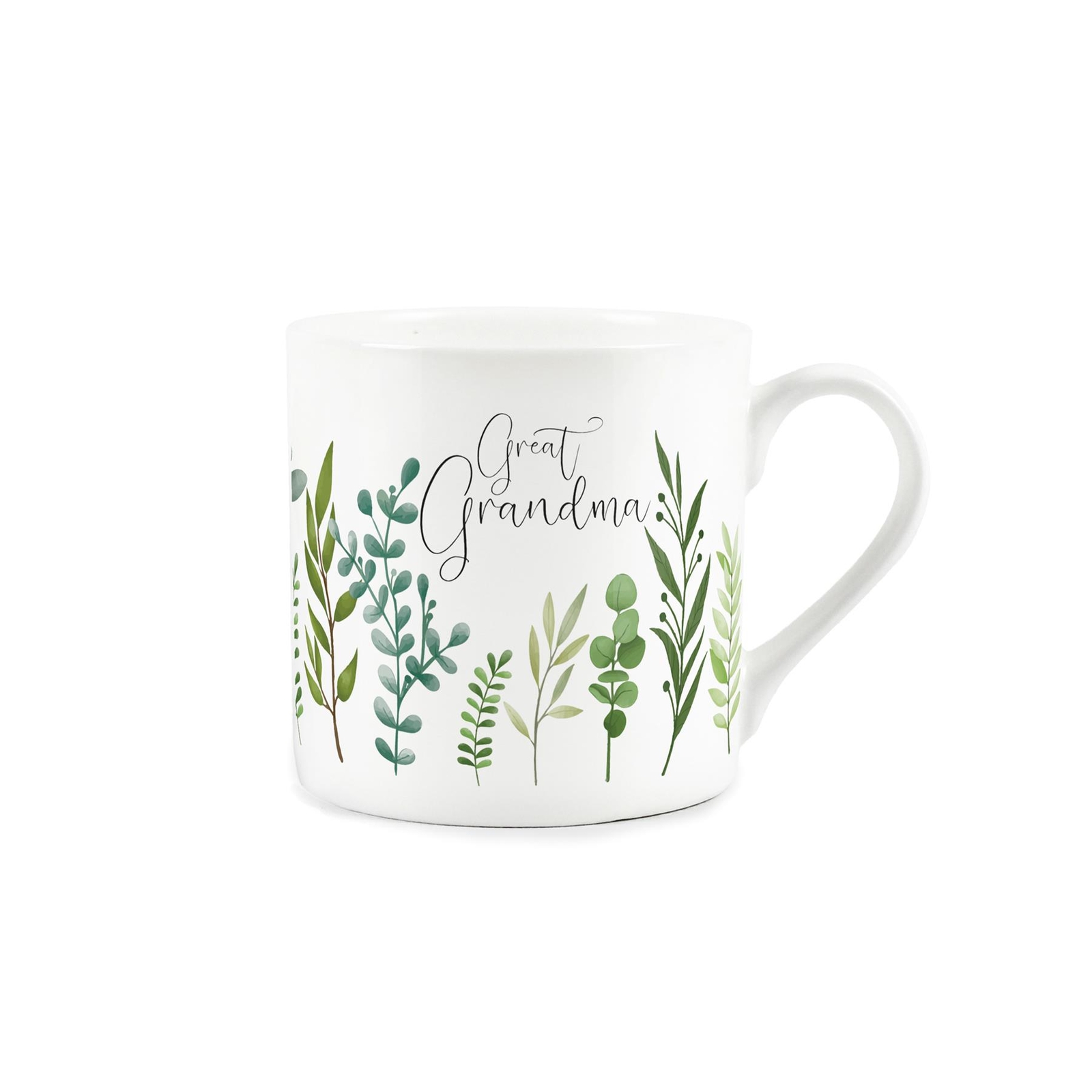 Great Grandma Bone China Mug - Green Leaf Foliage Gifts/Present Cup