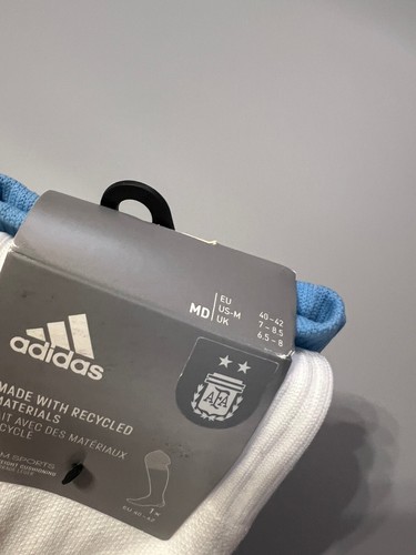 Argentina Socks Home 2022 World Cup Soccer Football Adidas HB9207 Size M - Picture 5 of 5