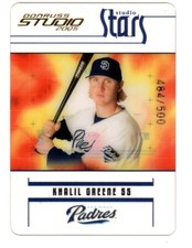 2005 Donruss/Playoff Studio GOLD STARS #19 Khalil Greene SERIAL #484/500 PADRES