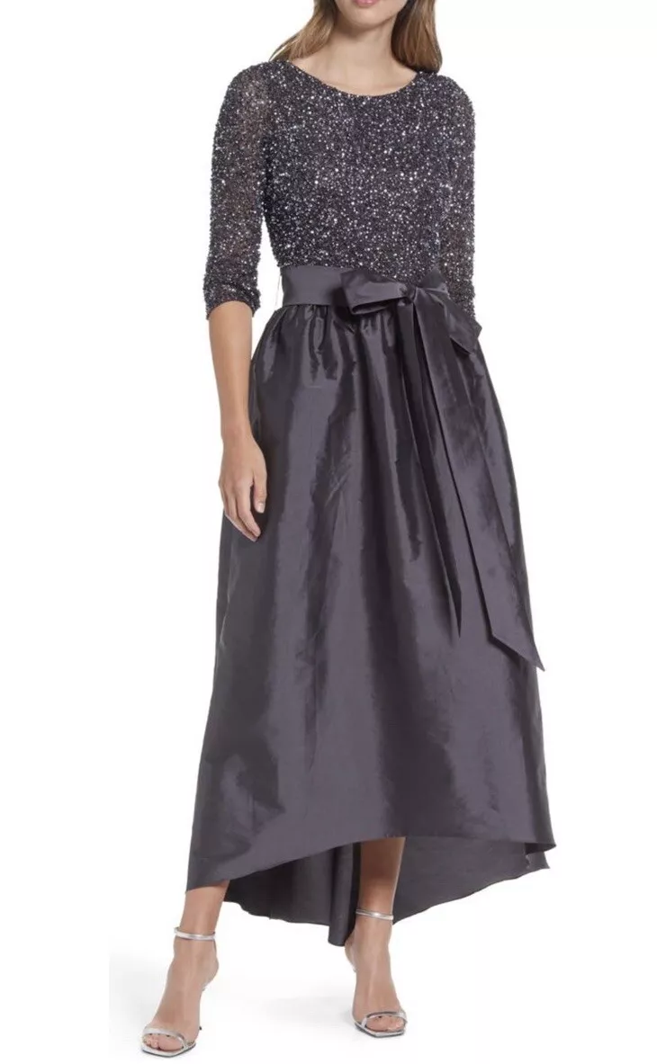 Pisarro nights grey beaded clearance dress