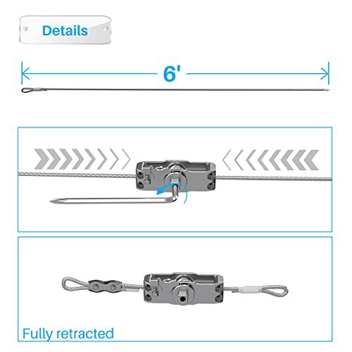 6ft One-Way Wire Lock Wire Cable And Sail Kits For Triangle Sun Shade Sail Pole Stand Post Heavy-Duty Awning Canopy Support Poles. Price: $55.99. IN STOCK.