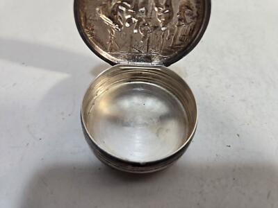 DANISH SILVER PILL BOX PILLBOX by Hans Jensen Denmark c1960s
