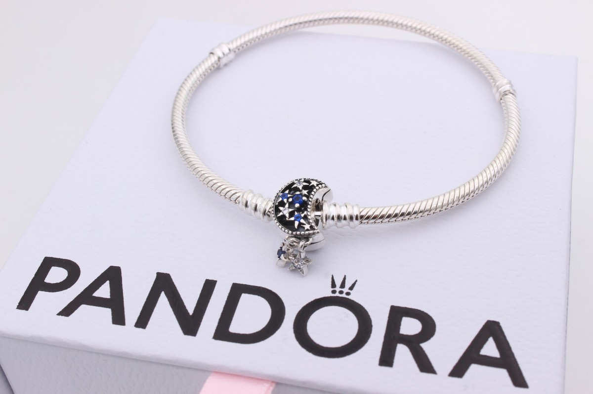 アクセサリー PANDORA moments sparkling moon bracelet Pandora Moments Sparkling Moon Clasp Snake Chain Bracelet