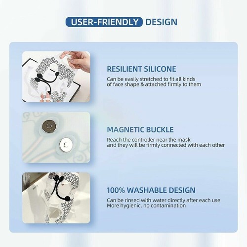 EMS Microcurrent Facial Skin Tightening Lifting Device Face Mask Beauty Machine - Picture 9 of 15