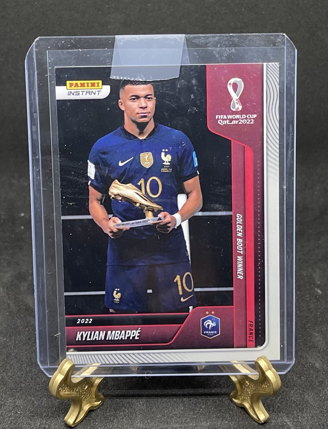 Kylian Mbappe 2022 Panini Instant 133 FIFA World Cup Golden Boot Base SP 1/3081