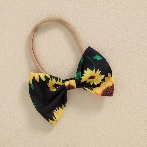 Baby Girl Summer Outfit Sunflower Romper & Bow Headband Set (152) - Picture 3 of 9