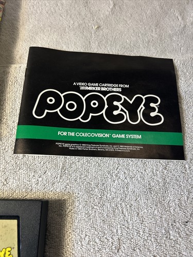 Popeye (ColecoVision) with Box And Manual - UNTESTED - Picture 3 of 15