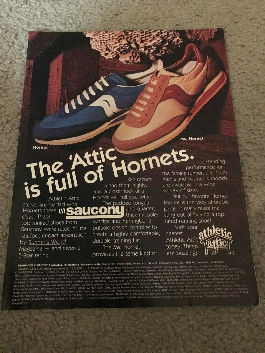 Vintage 1978 SAUCONY HORNET HORNET Running Shoes Poster Print