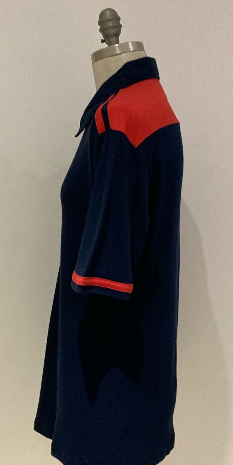 Vintage Navy Blue/Red M & S Top, 1970s/80s, 43-44" Chest - Northern Soul/Event 3