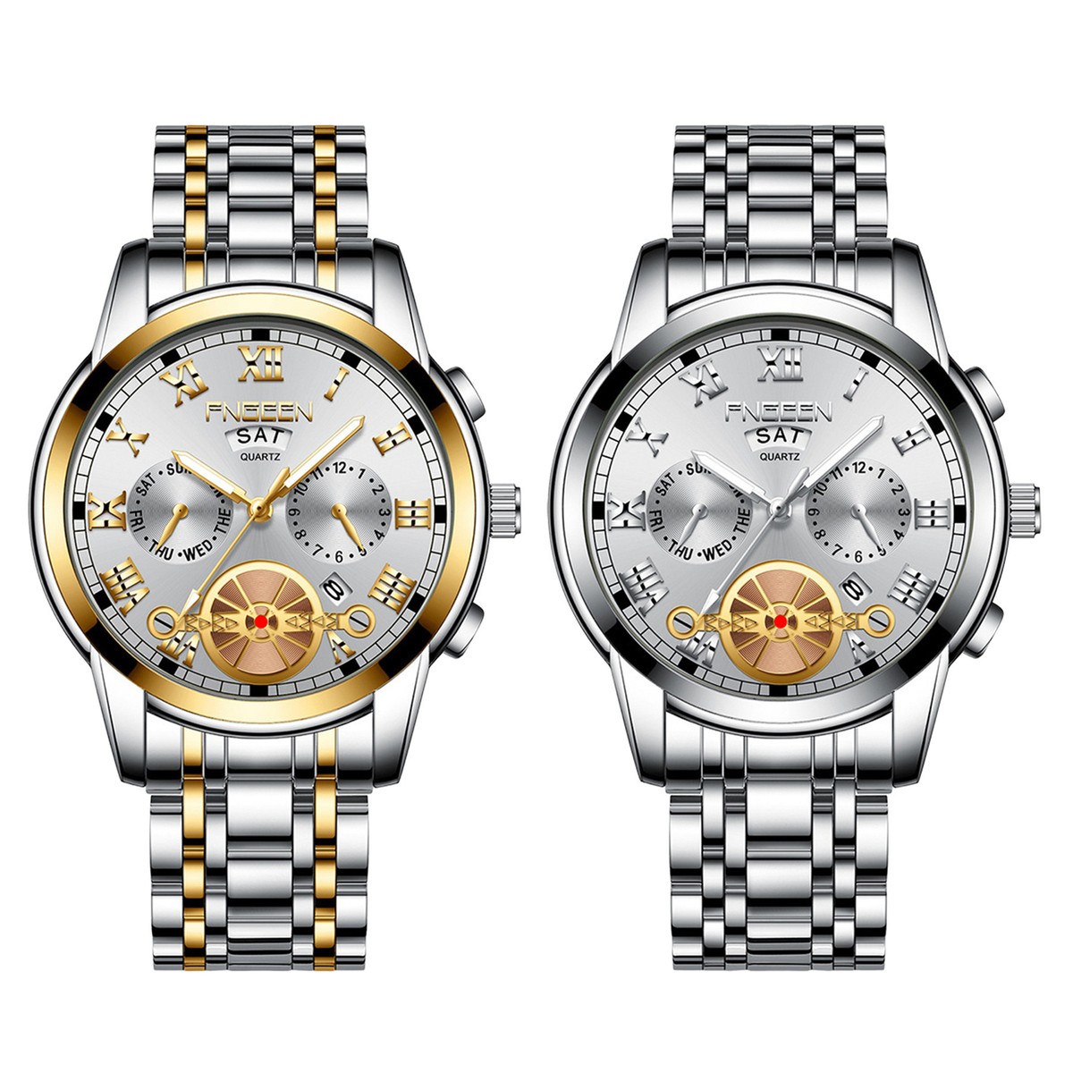 Men’s Quartz Stainless Steel Watch – Metal Watch – As Pictured Women Men Explorer Designer Movement Quartz Watch  main image 2