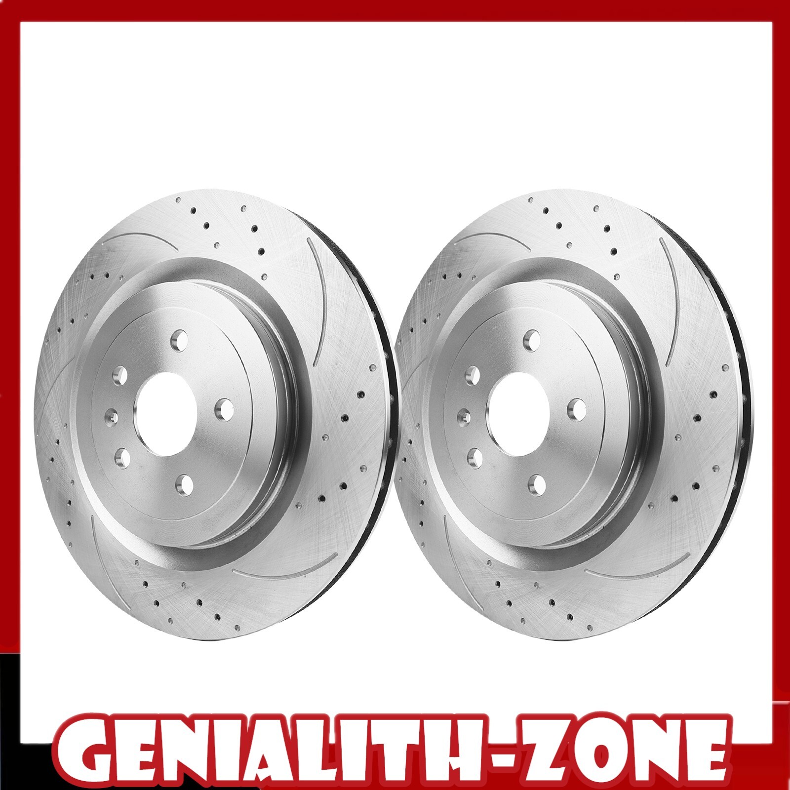 2009-2019 Cadillac CTS Rear 365mm Drilled & Slotted Brake Rotors