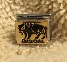 Bison 9mm Italian Modular Link Charm for Bracelet