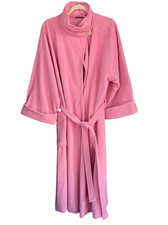 VTG Vanity Fair Women's Velour Type Wrap Tie Bathrobe Pink Large