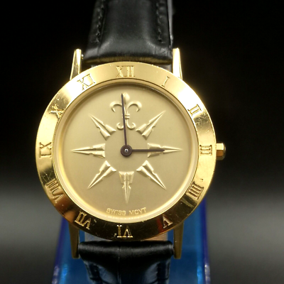 Yellow‎ and Silver Vintage-Inspired Watch with Compass Dial Golden Compass Watch - Etsy main image 4