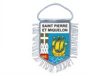 Mini Flag Pennant Country Car Decoration Saint Pierre Et Miquelon