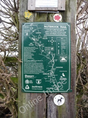 Foto 6x4 Karte des Nutbrook Trails, direkt unter Sandiacre Schleuse Long Eaton c2010