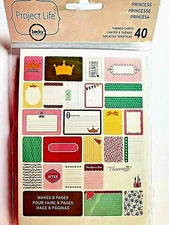 Princess Once Upon A Time Castle Journaling Project Life Cards Die Cuts 40 Pcs