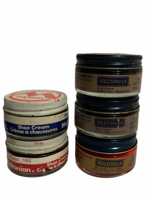 Lot of 5 Meltonian Shoe Polishes: Light Grey, Scarlet, Olive , Bleu, Bordeaux