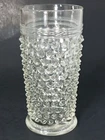 Vintage Hobnail Clear Tumbler 6 1/4" Depression glass drinking heavy spikes