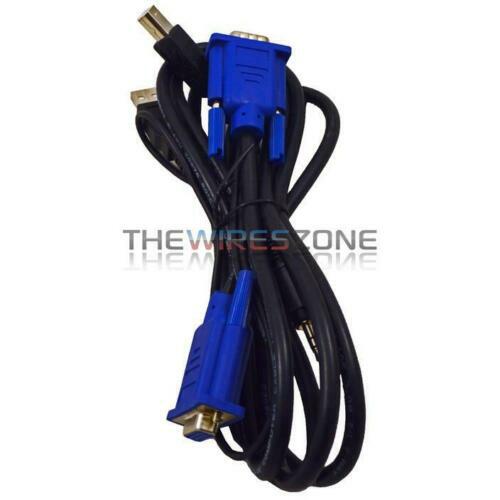 USB 2 Port VGA KVM Switch Adapter Box for PS/2 Keyboard Mouse Monitor ...