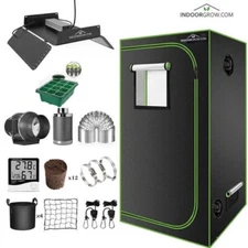IndoorGrow 3' x 3' LED Grow Tent Kit. (240W Samsung LED Grow Light)  *NEW*