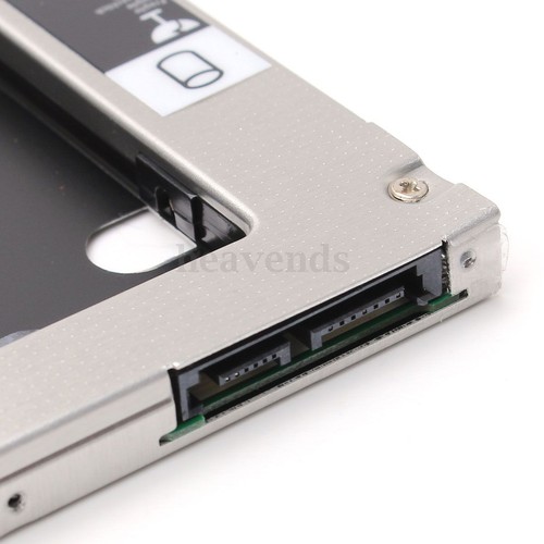 SATA 2nd HDD SSD Caddy Bay Adapter for Laptops 9.5mm Optical Hard Drive + Screws - Picture 3 of 5