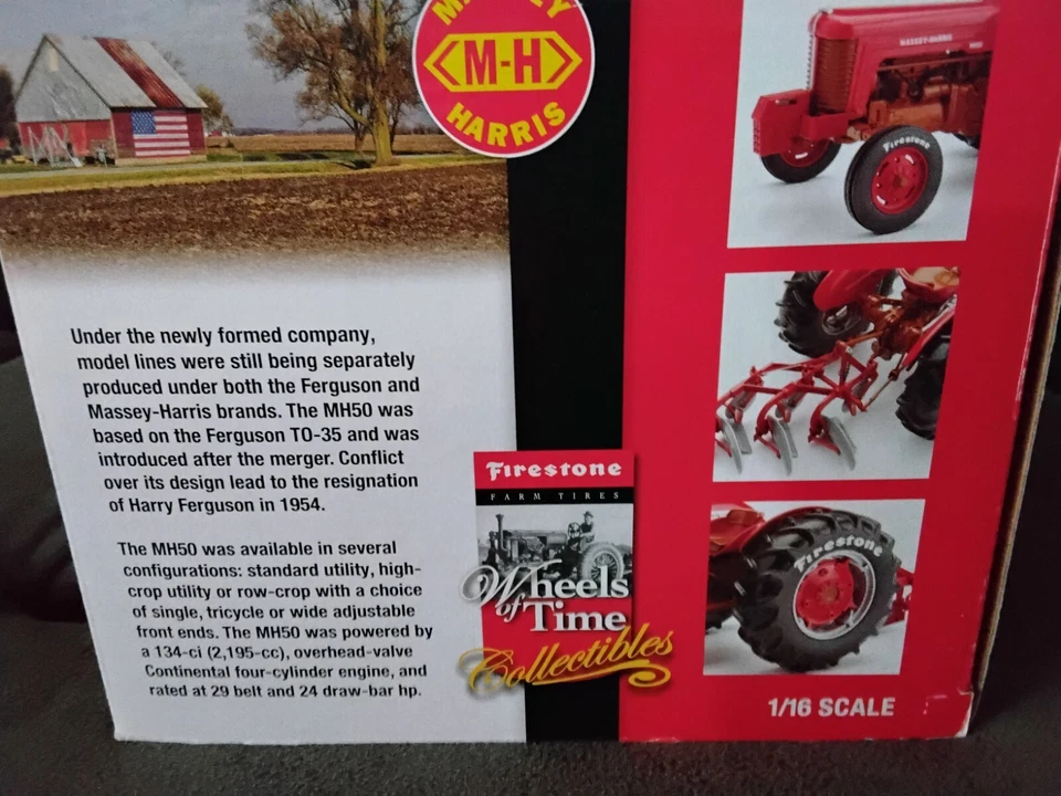 SpecCast Coleccionables Massey Altamente Detallado - Harris MH50 y Accesorio de Arado Foto 3 de 4