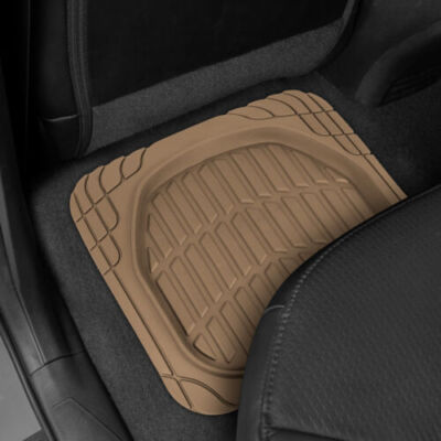CAT Caterpillar Deep Dish Rubber Car Floor Mats - All Weather Spill-Capturing (Trimmable) - View #5