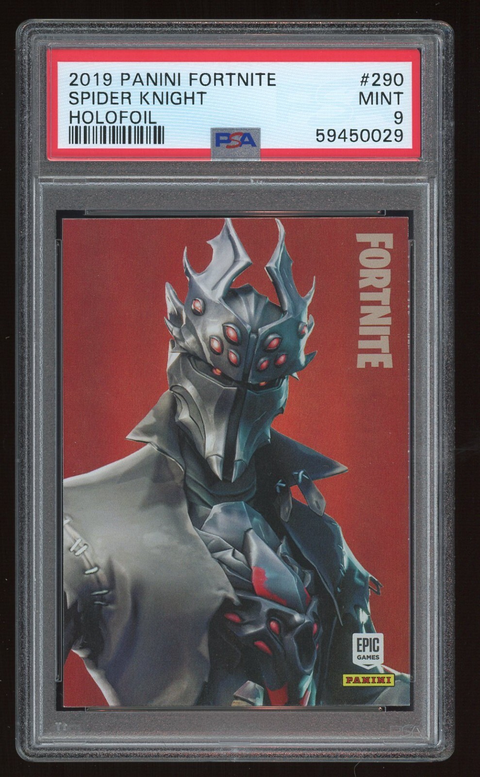 2019 Panini Fortnite Series 1 Spider Knight Holofoil PSA 9 MINT | #290 Legendary
